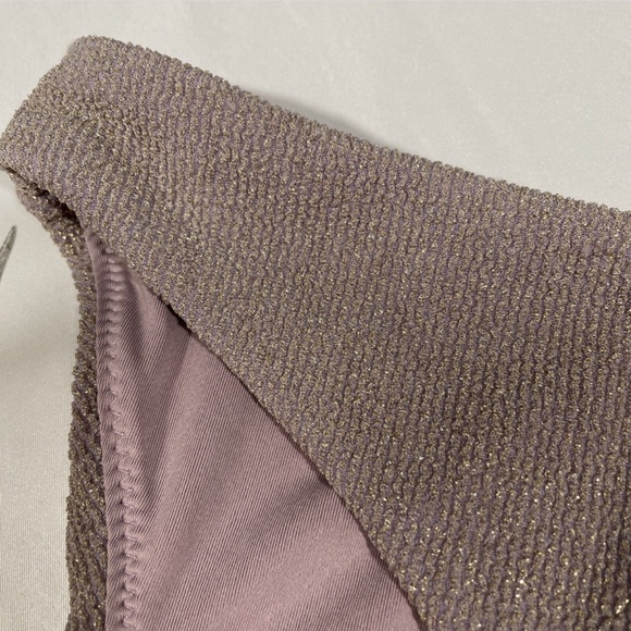 NEW Good American‎ [ 3 GA ] Sparkle Better Bikini Bottoms in Lilac - Picture 5 of 12